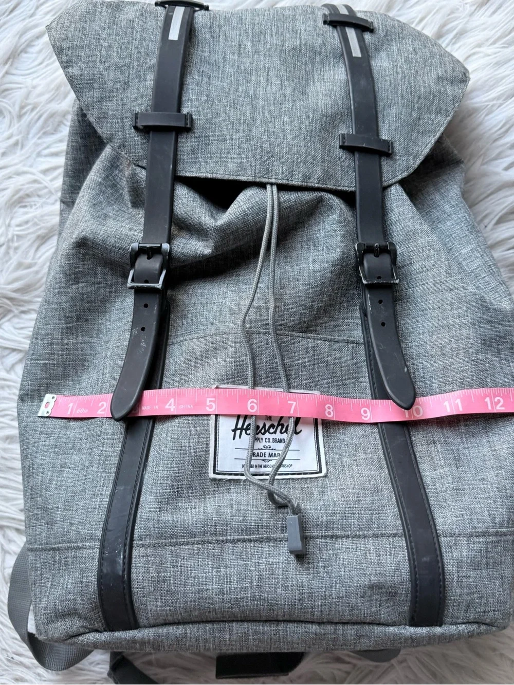 Herschel Little America Gray Backpack Laptop School Travel Hiking Book Bag Gray